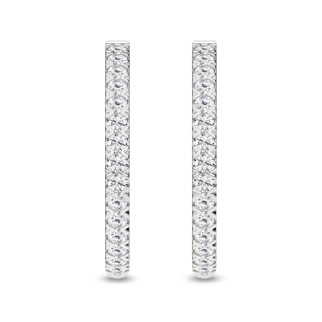 Revelation 14K Gold 2 CT Lab Grown Diamond Hoop Earrings