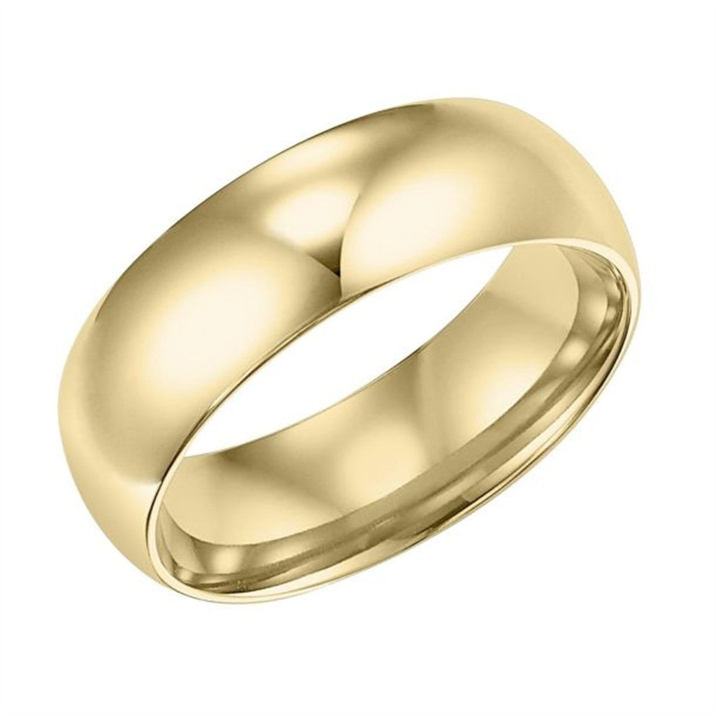 Goldman 14K Yellow Gold Low Dome Comfort Fit Band Size 12