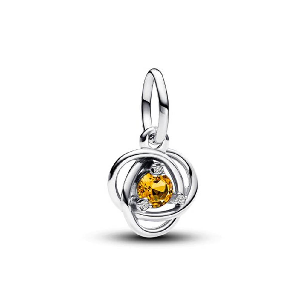 Pandora Moments November Honey Eternity Circle Dangle Charm
