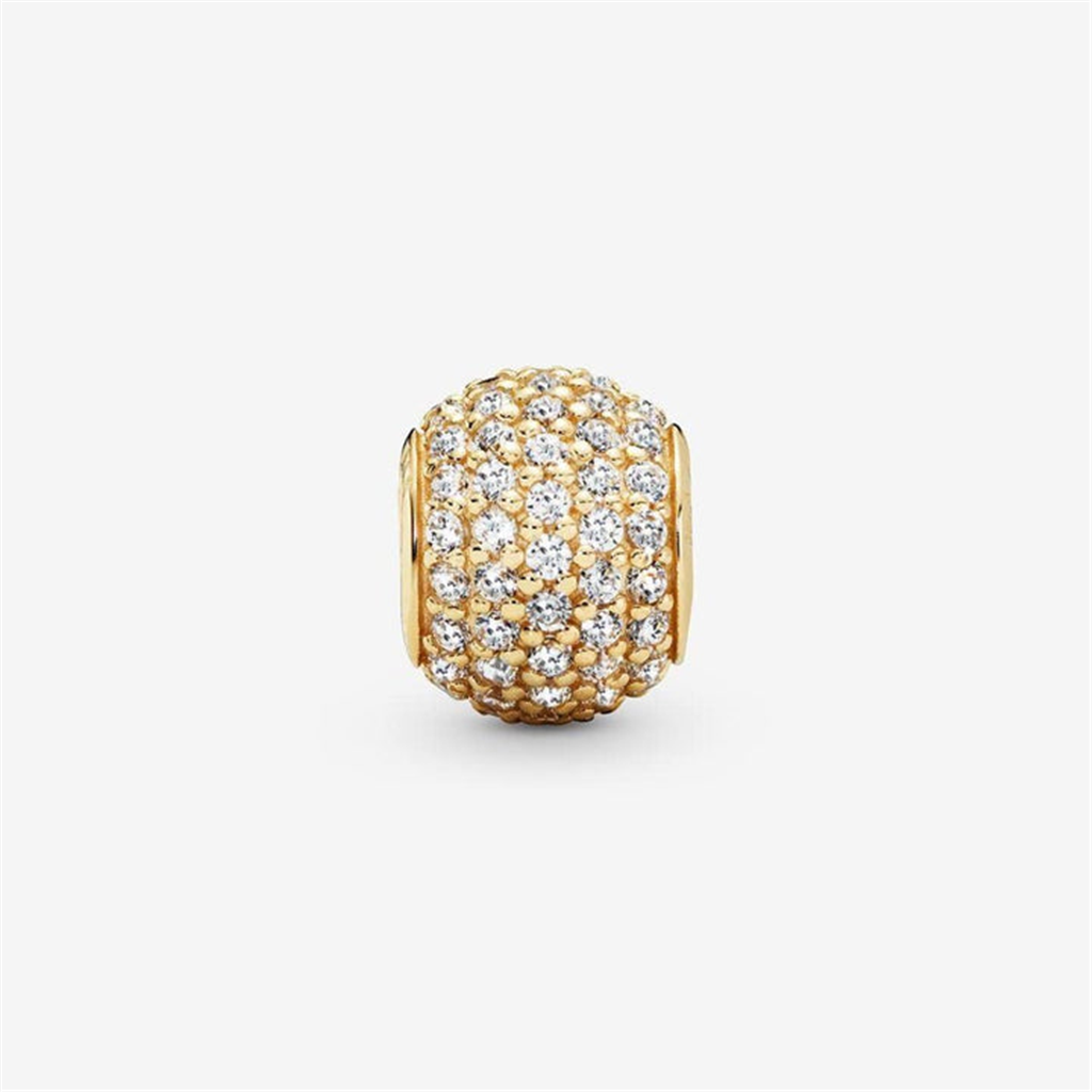 Pandora Timeless 14K Yellow Gold Clear Pave Lights Charm