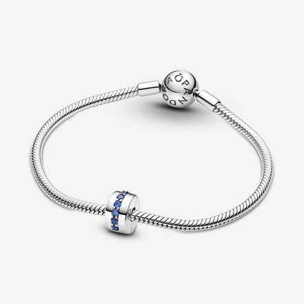 Pandora Moments Blue Sparkle Clip Charm