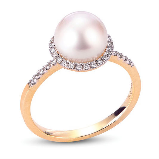 Imperial Pearl 14KT Yellow Gold Akoya Pearl Ring
