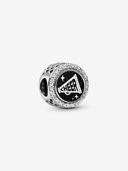 Cheer Megaphone Engravable Button Charm