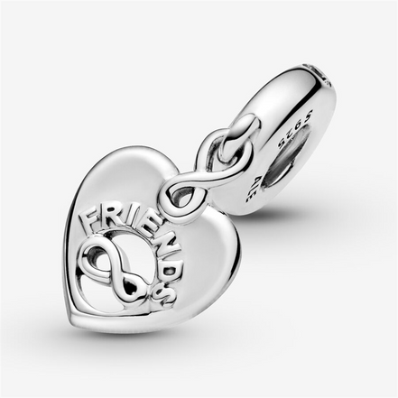 Pandora Moments Friends Forever Heart Dangle Charm