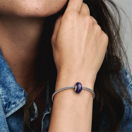 Pandora Moments Faceted Purple Murano Glass Charm