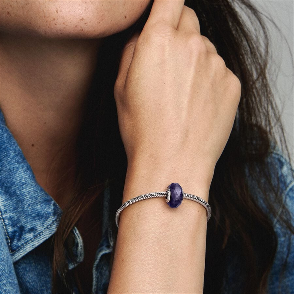 Pandora Moments Faceted Purple Murano Glass Charm