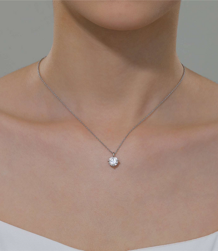 Lafonn 2 CTW Simulated Diamond Round Solitaire Necklace