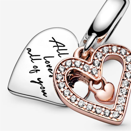 Pandora Moments Sparkling Freehand Heart Dangle Charm