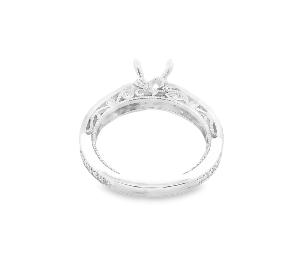 Artcarved 14K White Gold Diamond Semi-mount Engagement Ring