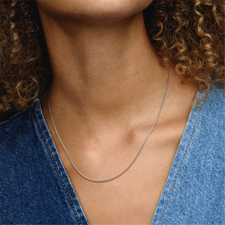 Pandora Moments Silver Curb Chain Necklace 60 cm
