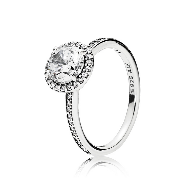 Pandora Timeless Round Sparkle Halo Ring Size 52