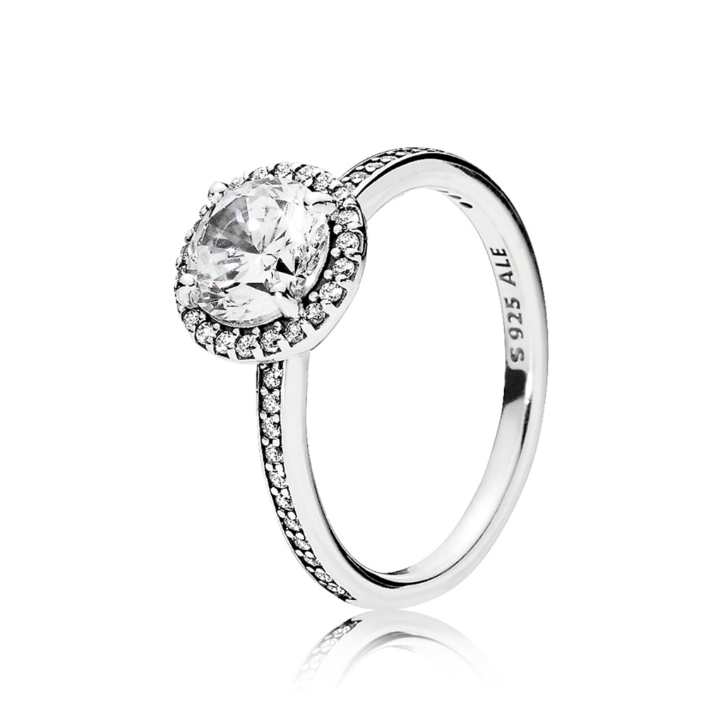 Pandora Timeless Round Sparkle Halo Ring Size 5