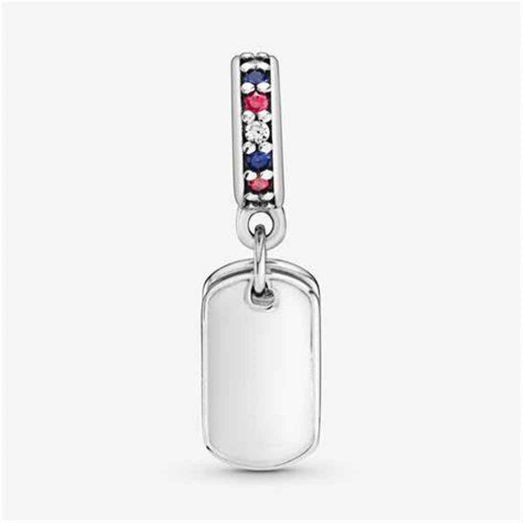 Pandora Moments Hero Dog Tag Dangle Charm