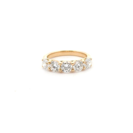 14K Yellow Gold 2 CTW Lab Grown Diamond 5 Stone Ring