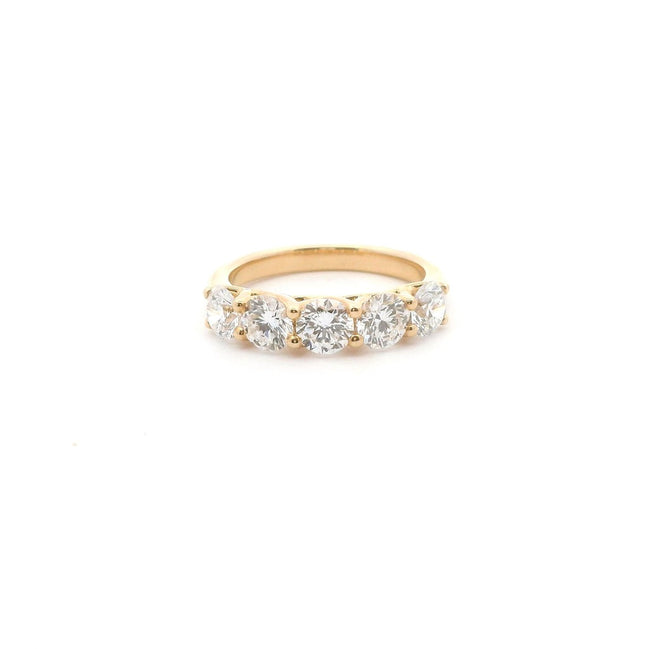 14K Yellow Gold 2 CTW Lab Grown Diamond 5 Stone Ring