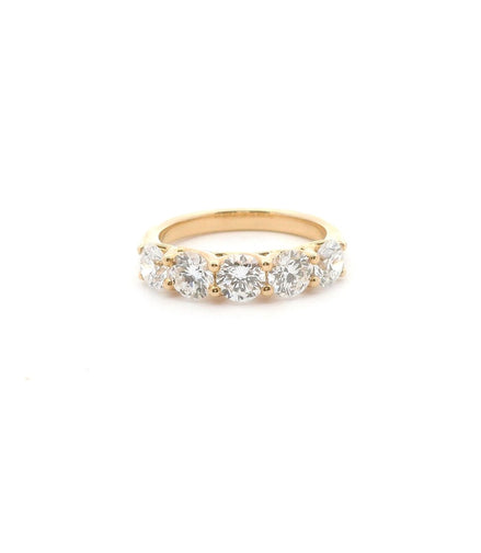 14K Yellow Gold 2 CTW Lab Grown Diamond 5 Stone Ring