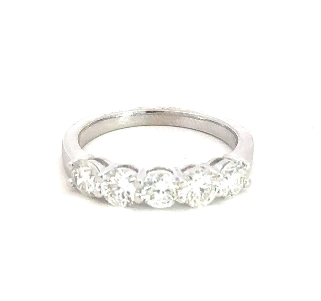 Lab Grown 5 Stone Diamond Wedding Band