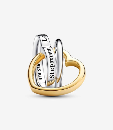 Pandora Moments Two-Tone Stepmom Entwined Hearts Charm