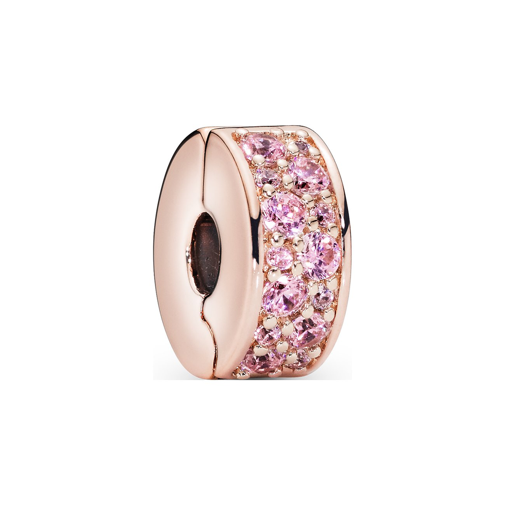 Pink Pavé Clip Charm