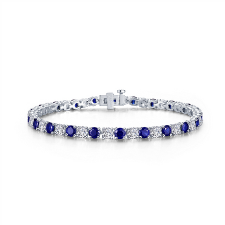 Lafonn Simulated Diamond & Lab Grown Sapphire 11.00ct. Classic Tennis Bracelet
