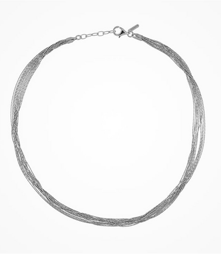 Desmos Rhodium Plated Spark Necklace