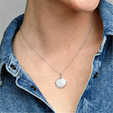 Pandora ME/Moments Silver Engravable Round Tag Pendant