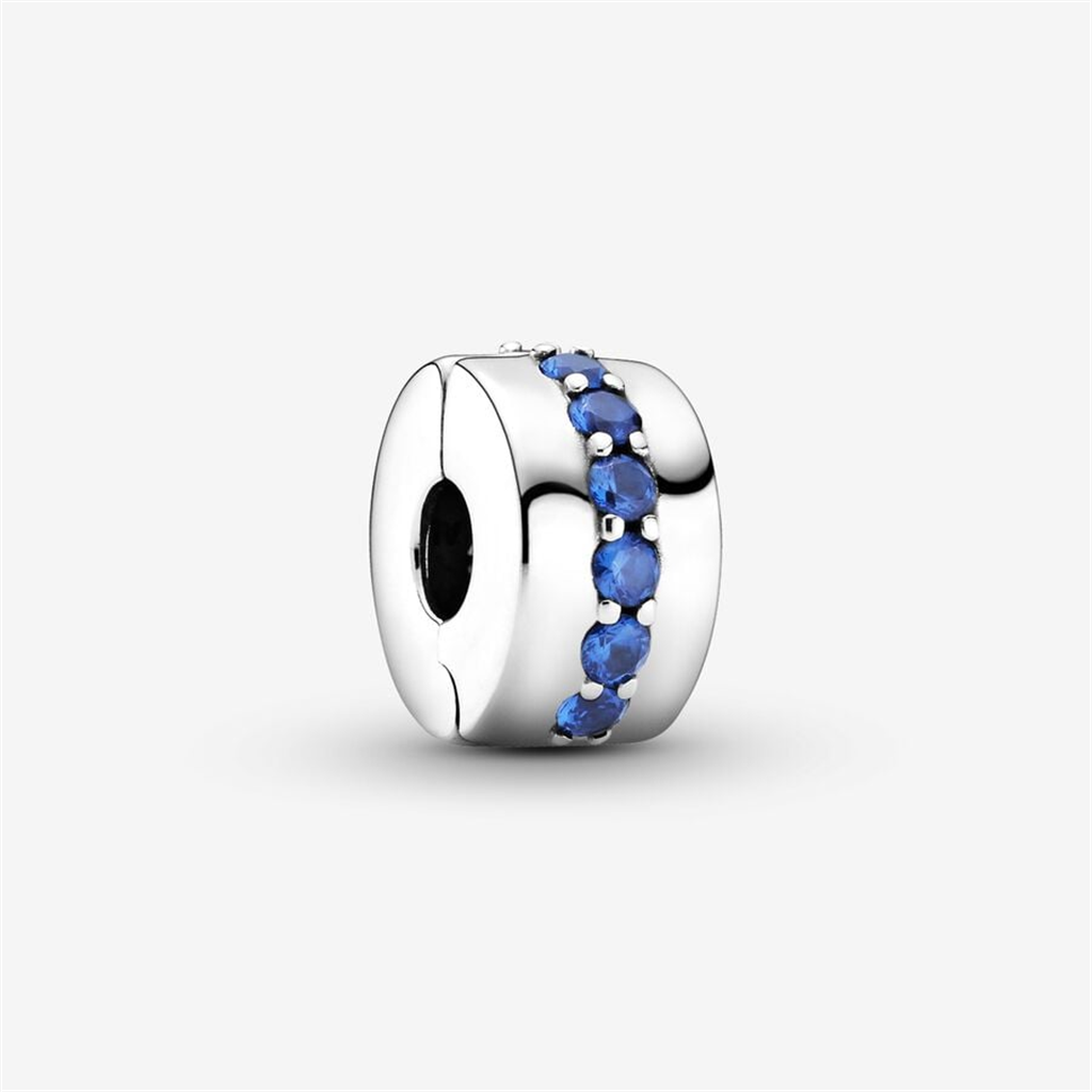 Pandora Moments Blue Sparkle Clip Charm