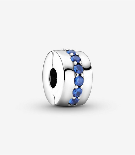 Pandora Moments Blue Sparkle Clip Charm