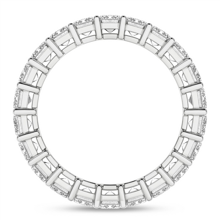 Revelation 14K White Gold 5.5 CTW Emerald Cut Lab Grown Wedding Band