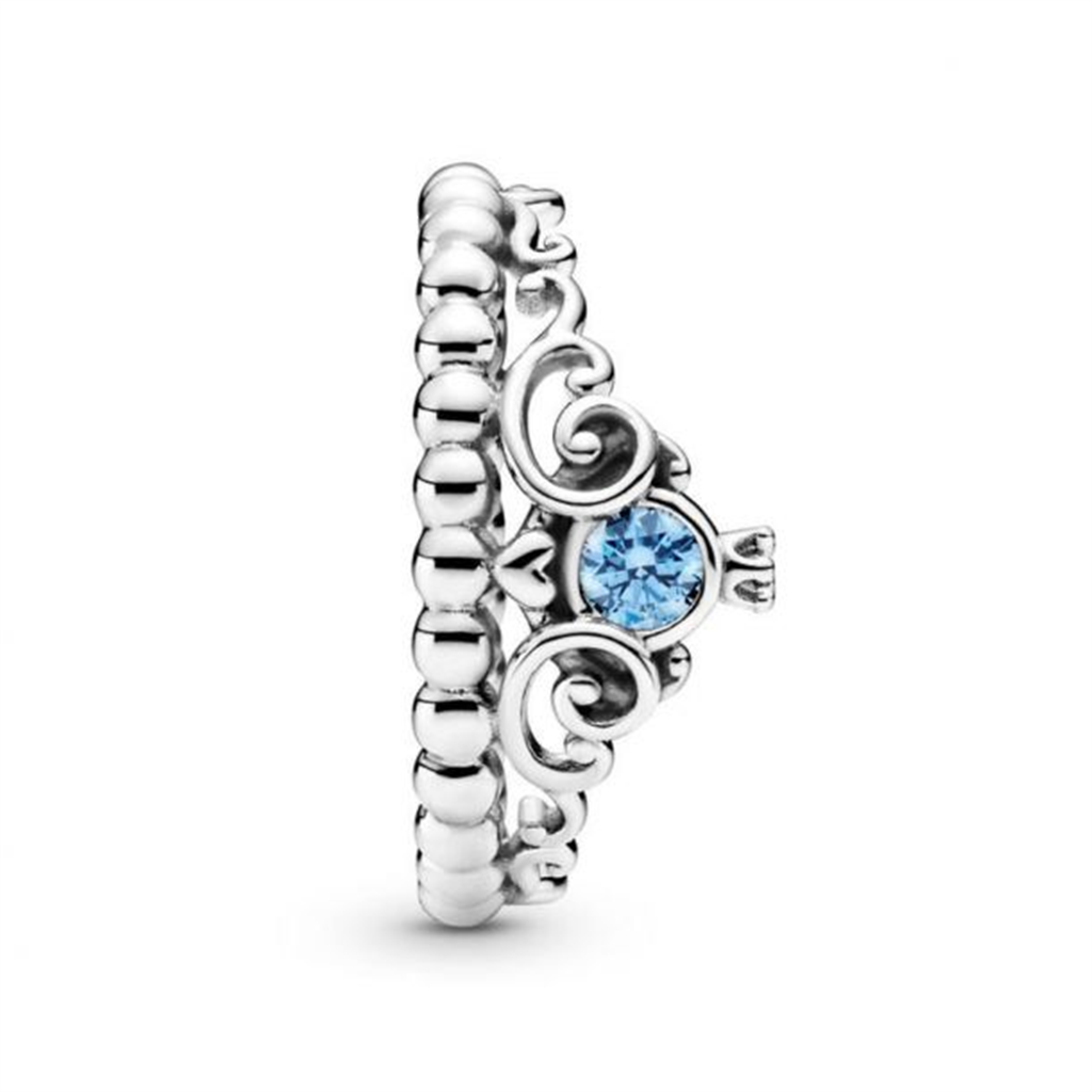Pandora - Disney, Cinderella Blue Tiara Ring Size 6