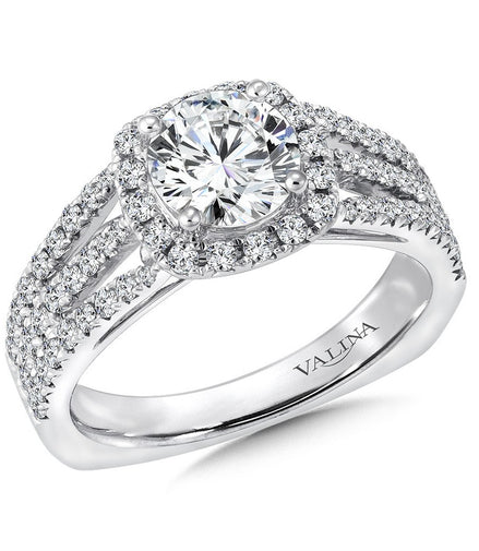 14K White Gold And 0.63 CTW Semi-Mount Engagement Ring