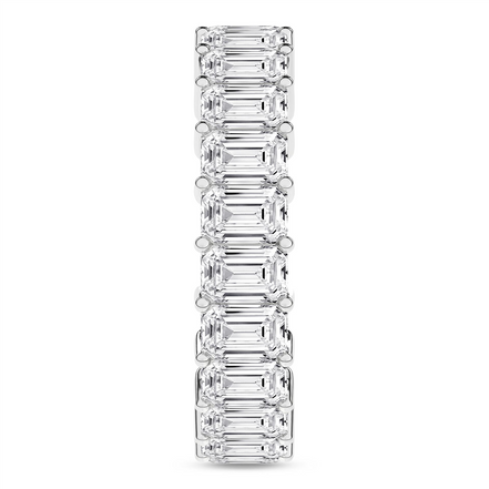 Revelation 14K White Gold 5.5 CTW Emerald Cut Lab Grown Wedding Band