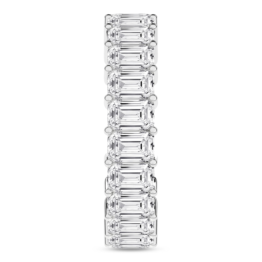 Revelation 14K White Gold 5.5 CTW Emerald Cut Lab Grown Wedding Band