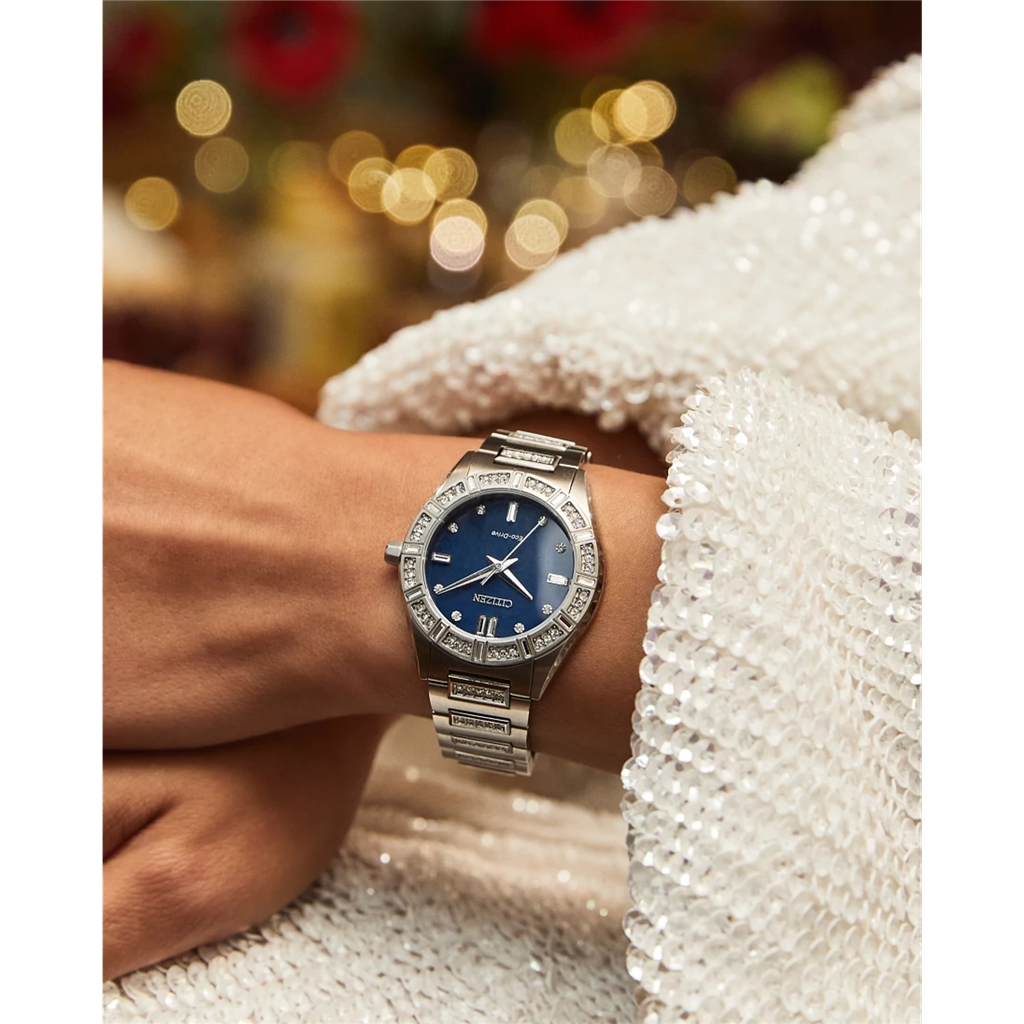 Citizen Ladies' Eco-Drive Silhouette Crystal Stainless Steel Bracelet Watch