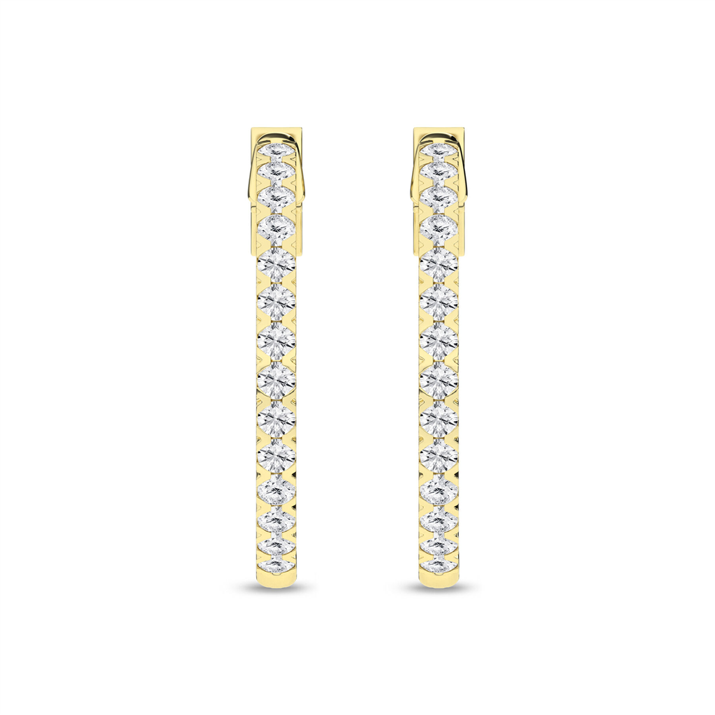 Revelation 14K Gold And 0.50 CTW Lab Grown Diamond Hoop Earrings