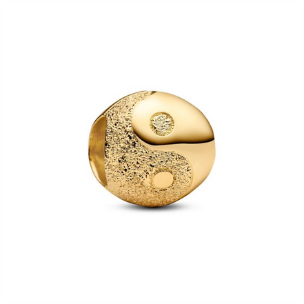 Pandora Textured Yin and Yang Gold-Plated Mini Charm