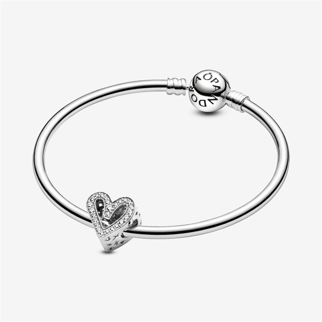 Pandora Timeless Sparkling Freehand Heart Charm
