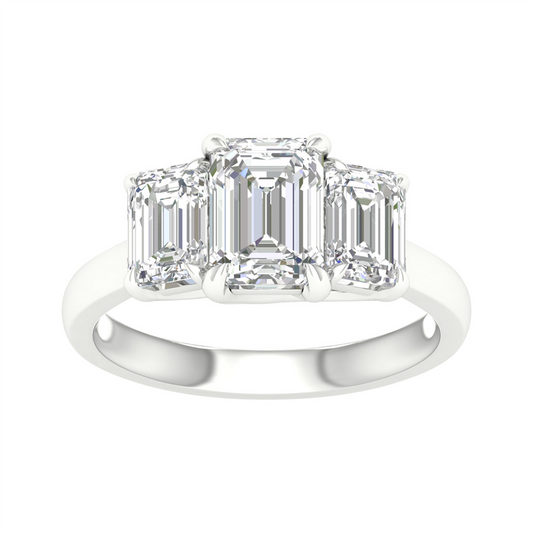 Revelation Lab Grown 3 ctw 3-Stone Diamond Engagement Ring
