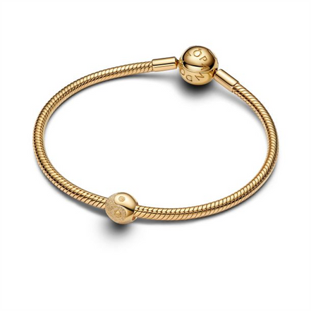 Pandora Textured Yin and Yang Gold-Plated Mini Charm