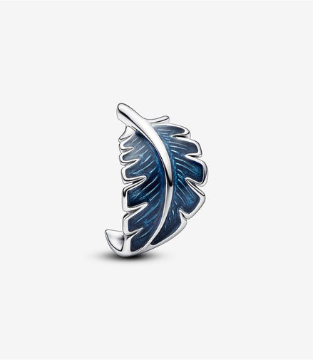 Pandora Moments Blue Curved Feather Charm