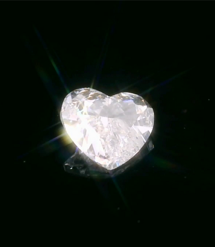 1.0Ct F-Si2 Heart Shaped Diamond Gia Cert