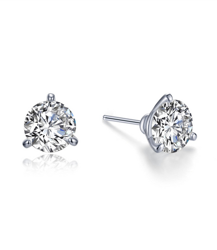 Lafonn 2.50 CTW Simulated Diamond Martini Shaped Solitaire Stud Earrings