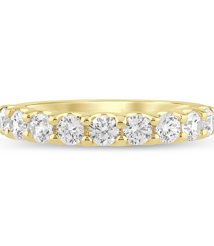 14K Yellow Gold 1 CTW Diamond Half Eternity Band
