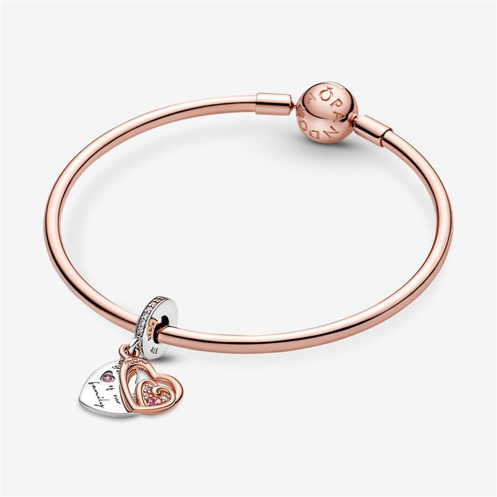 Pandora Moments Mom Entwined Infinite Hearts Double Dangle Charm