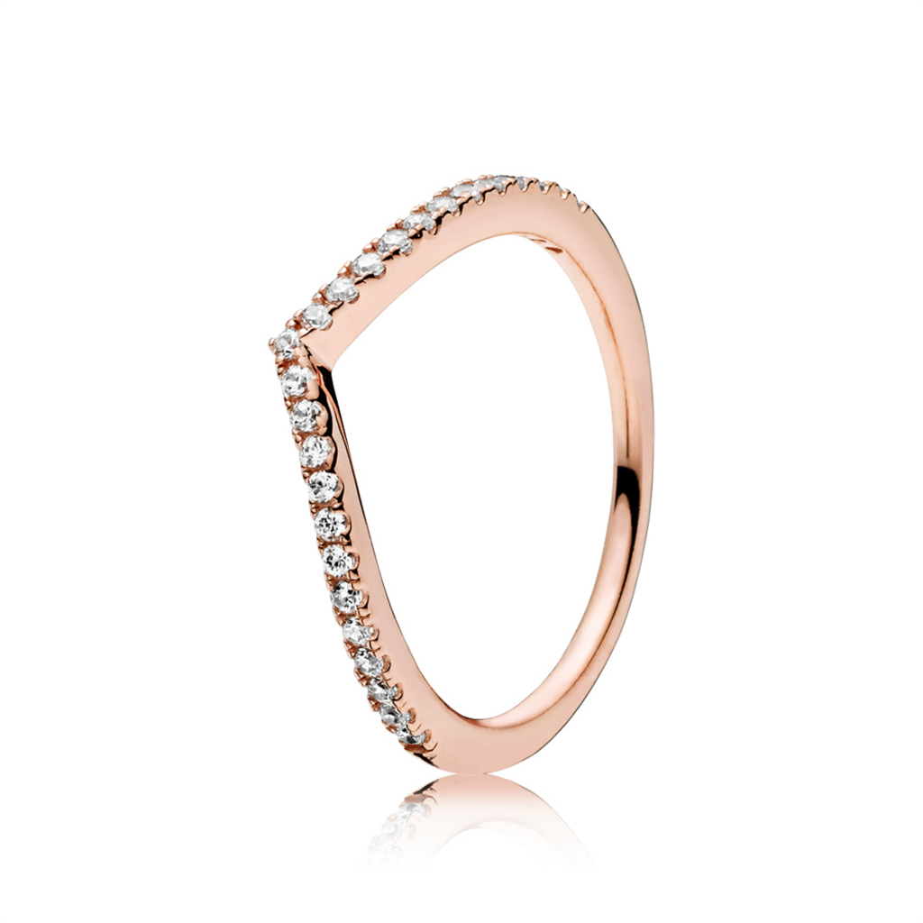 PandoraTimeless Sparkling Wishbone Ring Size 3.5