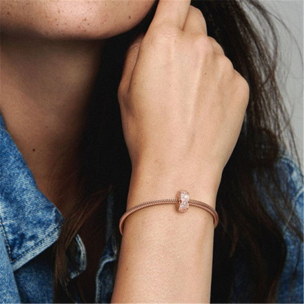 Pandora Moments Rose Clear Pavé Clip Charm