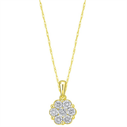 Shefi 14K Yellow Gold And Diamond Bouquet™ Cluster Pendant Necklace