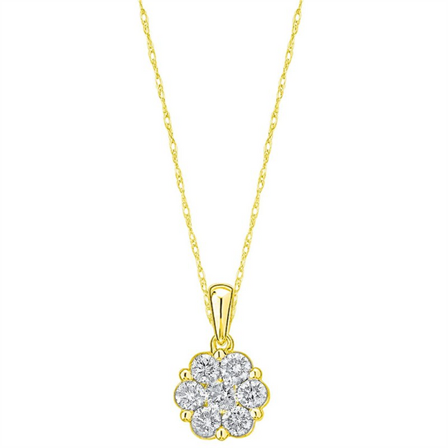 Shefi 14K Yellow Gold And Diamond Bouquet™ Cluster Pendant Necklace