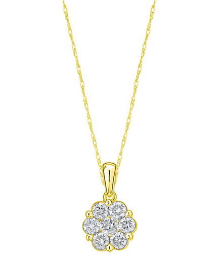 Shefi 14K Yellow Gold And Diamond Bouquet™ Cluster Pendant Necklace