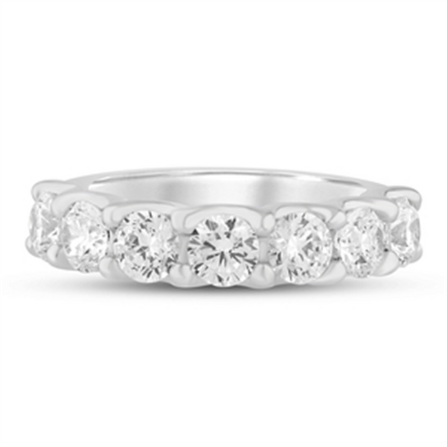 14K White Gold 2 CTW Lab Grown Round Diamond Band